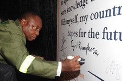 Deputy President Cyril Ramaphosa  the 20 Years of Democracy Exhibition