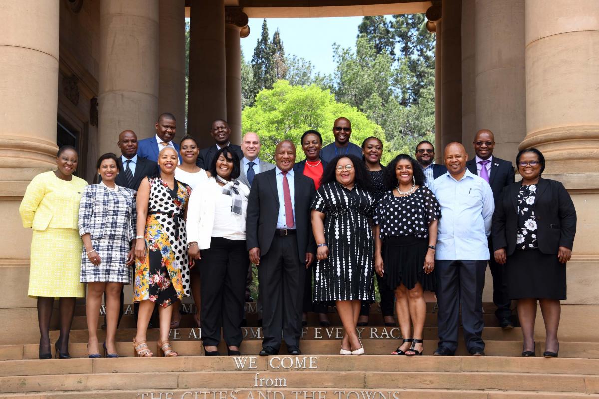Minister Jackson Mthembu with the newly appointed Board of Trustees of Brand South Africa, 18 November 2019
