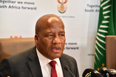 Minister Jackson Mthembu at the GCIS Pre SoNA media networking cocktail at Media24 Building in Cape Town, 19 June 2019