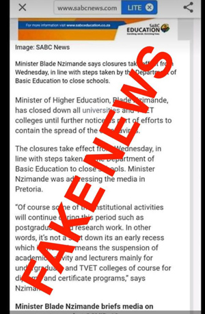 Nzimande closure of universities