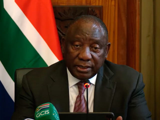 President Cyril Ramaphosa receives the close out report of the NACAC