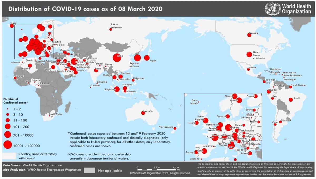 Coronavirus 8 Mar 2020 - WHO