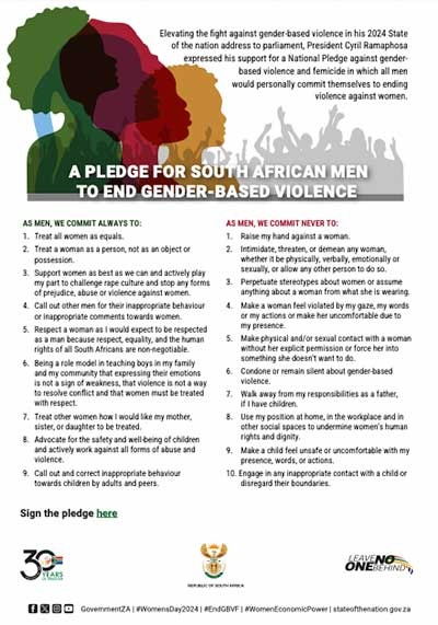 Sign The Pledge To End Gender based Violence And Femicide South Sign The Pledge To End Gender based Violence And Femicide South