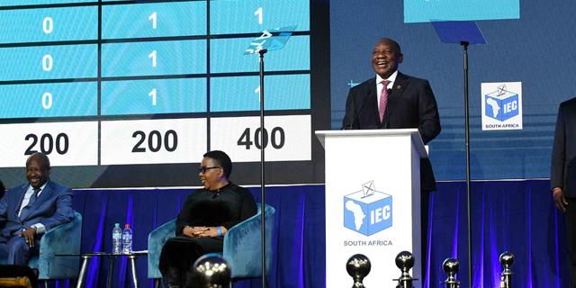 President Cyril Ramaphosa participates in official election result announcement ceremony