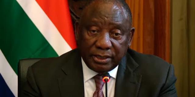 President Cyril Ramaphosa receives the close out report of the NACAC